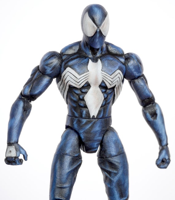 Spider-Man Marvel Legends Style Black Venom Symbiote Custom