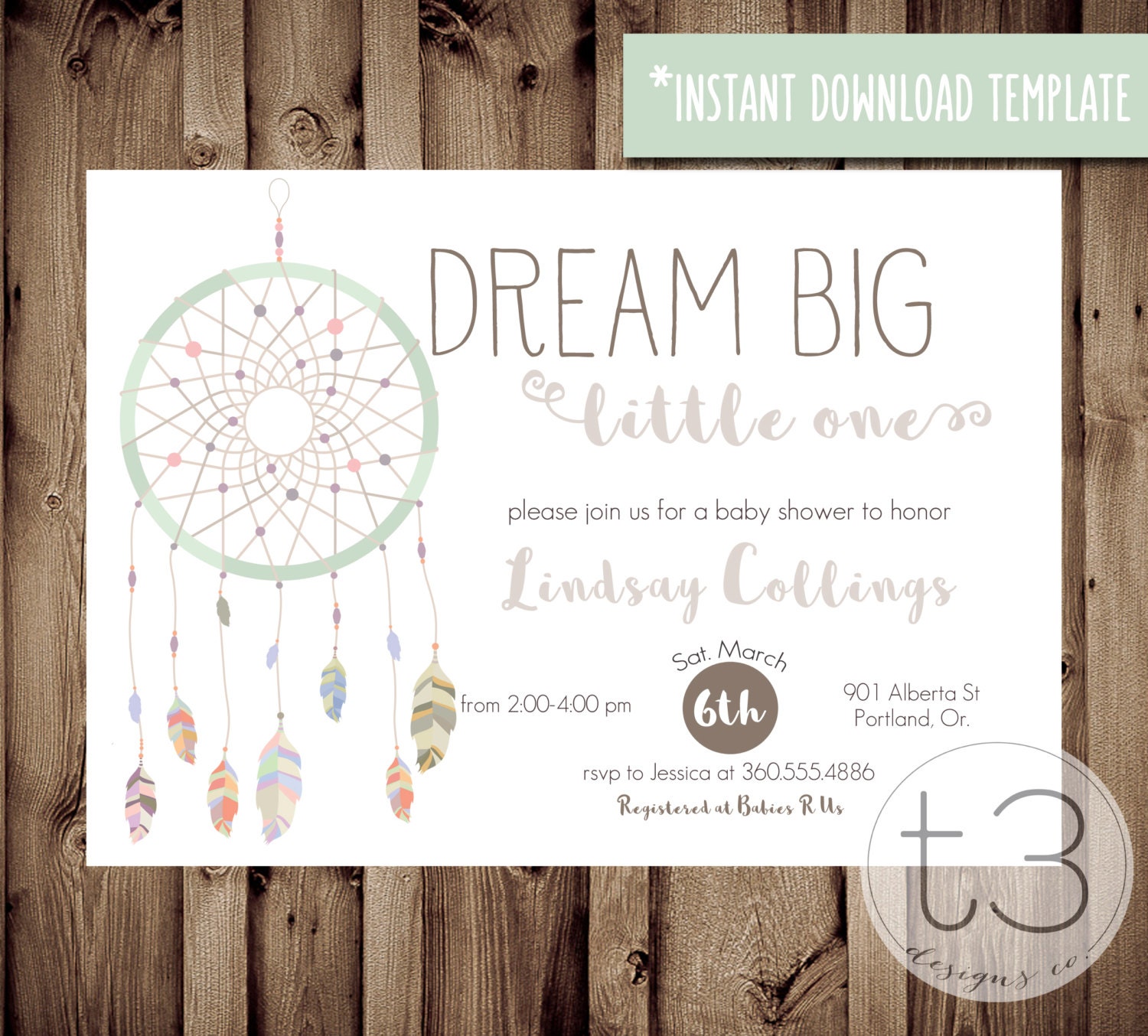 instant download baby shower invitations instant download dreamcathcer baby shower invitation diy pdf boho instant download baby shower invitations instant download dreamcathcer baby shower invitation diy pdf boho