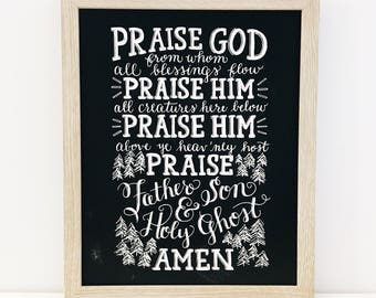 Doxology print | Etsy