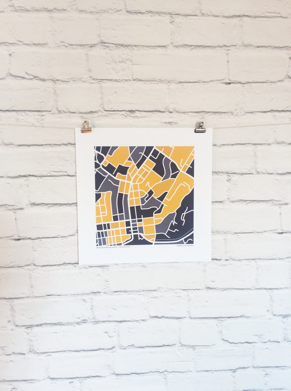 Mary Baldwin University Map Print