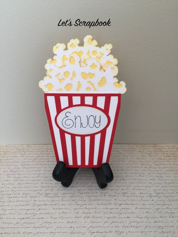 Popcorn Gift Card PreMade Die Cut Paper Piecing Birthday