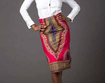 The African shop, African clothing, African dress, African skirt, African fashion, African print skirt, Ankara skirt, high waist midi skirt