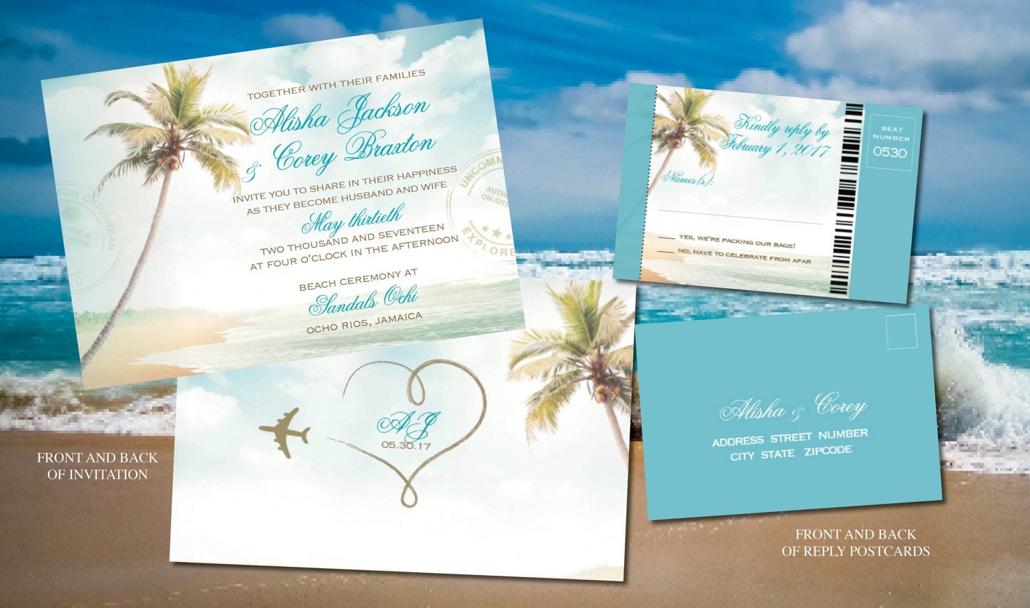 Caribbean Style Wedding Invitations 2