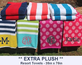 Monogrammed Beach Towel, Personalized Beach Towel, Beach Towel, Resort Beach Towel, Embroidered Towel, Bachelorette Party, Bridesmaid Gift