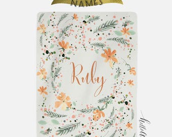 Newborn gift - Custom blanket - Baby blanket - Baby blanket personalised - Baby girl - Baby shower gift - Swaddle blanket - Newborn gift