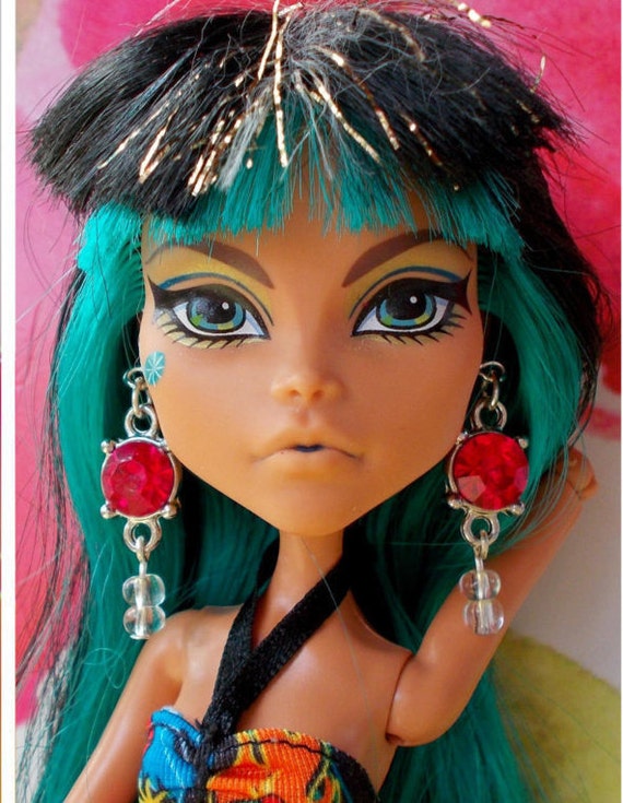 Pink Bezel Doll Earrings Monster Doll High MH EAH Ever