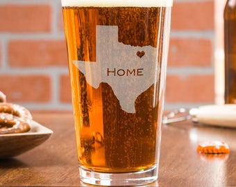 pint glasses, State beer glass, home sign personalized, college student gift, birthday gifts for boyfriend, graduation gift ideas