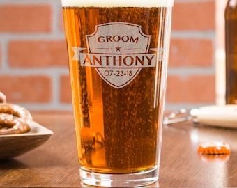 engraved beer glasses, groomsmen glass, best man gift ideas, usher gifts, pint glasses, best man proposal, beer glass personalized