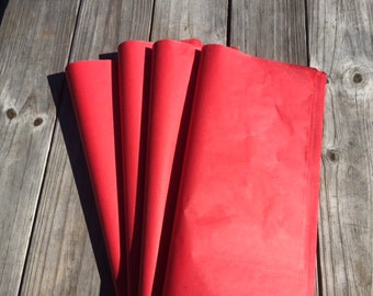 Red Tissue Paper / Bulk Tissue Paper Red 24 sheets / Premium Red Tissue Paper / Red Wedding/Christmas wrapping paper