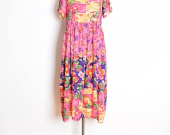 90's Aqua Flower Unique Dress main image 0