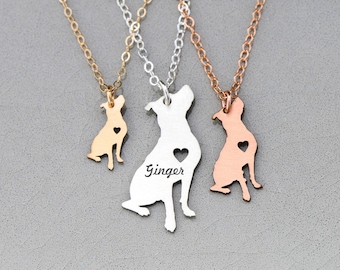 SALE • Pit Bull Dog Necklace • PitBull jewelry • Pendant Dog Charm • Personalized Dog • Custom Pet • Gift Pitbull Rescue Dog • Shelter Pet