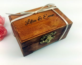 Wood ring box, custom wood ring box, wedding ring box, personalized ring box, wood box, wedding ring holder,custom wedding ring holder,wired