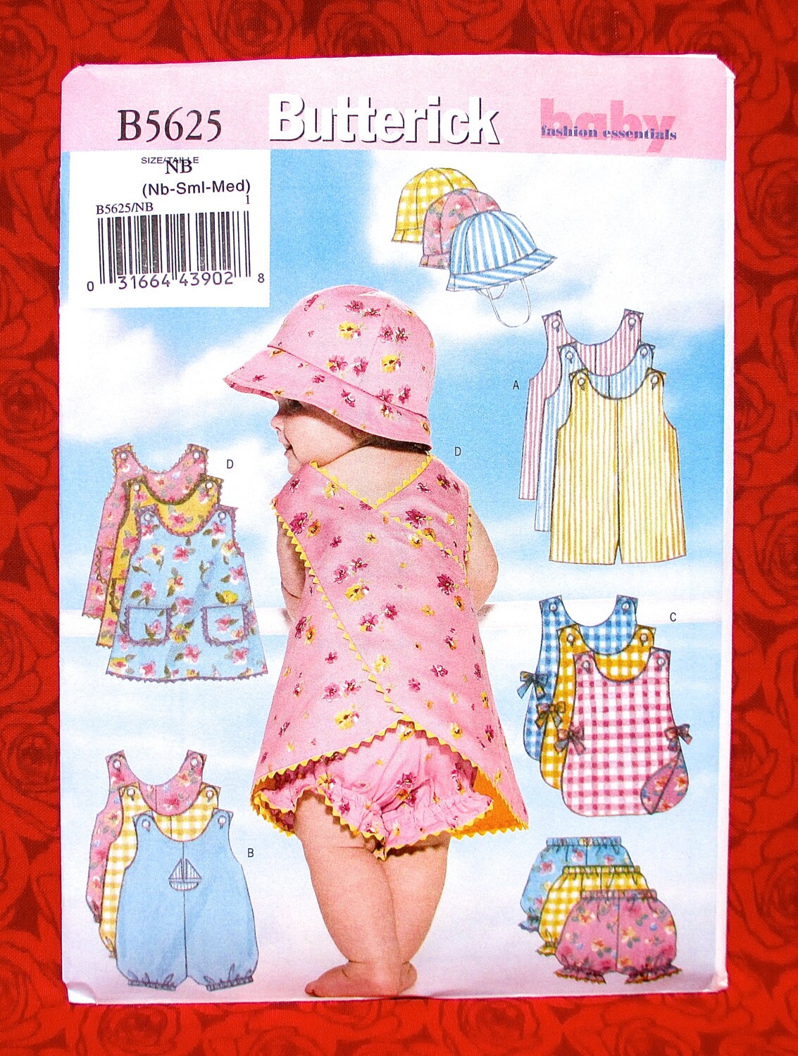 Butterick Sewing Pattern B5625 Baby Jumper Dress Romper