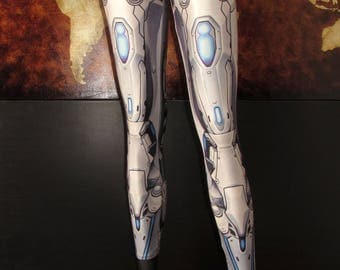 NEW! TAFI Machina Armor Leggings - Sci-Fi Robot Cyber Armour Costume Yoga Pants 2017 Black Milk Galaxy CosPlay Print