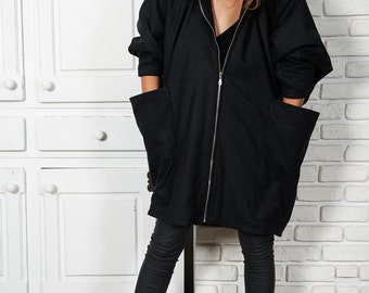 Wool Cape Coat, Black Wool Coat, Winter Capes, Plus Size Winter Coat, Oversized Coat, Poncho Coat, Hooded Cape, Black Wool Cape, Boho Coat