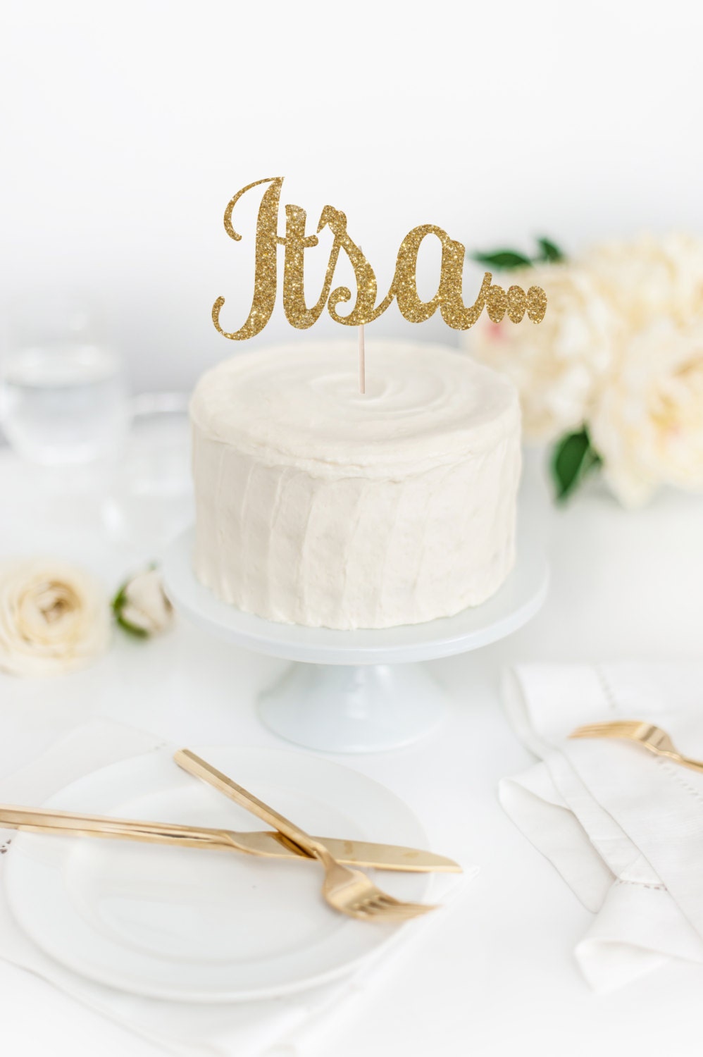It�s a&hellip; Topper Gender Reveal Cake Topper by CouronneBoutique