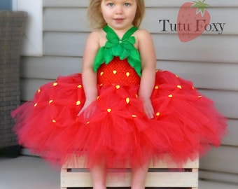 Strawberry Tutu Dress, Strawberry Tutu, Strawberry Costume, Strawberry Birthday, Strawberry Outfit, Halloween costume, food costume