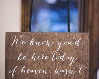 In Loving Memory Sign, Heaven wasn't so far away sign, In loving memory wedding sign, in loving memory, wood wedding sign, wood signs