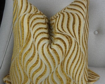 Gold Beige Chenille Decorative Pillow Cover, Gold Cushion Cover, Housewares Decor, Gold Throw Pillow Decor, Home Living 0077