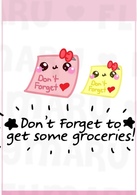 Don't Forget / Reminder Planner Stickers Cute Stickers