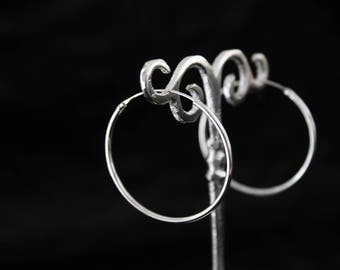 Sterling silver hoops.Sterling silver earrings.Ethnic jewellery.Classics sterling silver hoops earrings.Gift for her.Boho earrings.Creole
