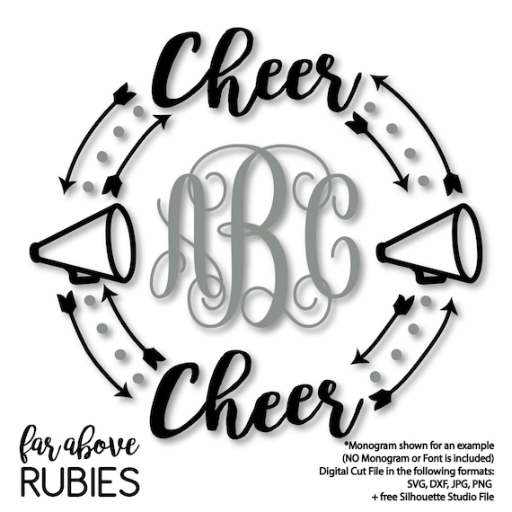 Download Cheerleader Cheer Megaphone Monogram Wreath Arrows ...