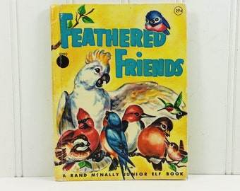 Feathered Friends by Mabel Watts, 1957 Rand McNally Junior Elf Book 29 Cent Cover