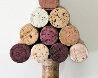christmas in july - rustic Christmas ornament - wine gifts - wine cork ornament - wine cork Christmas tree ornament - cork Christmas tree