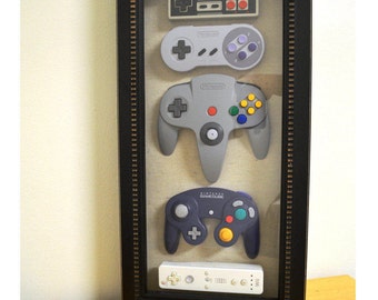 Nintendo History Decor Shadow Box Framed
