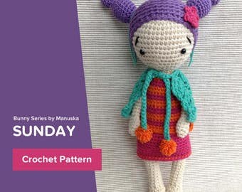 Sunday | Crochet Doll Pattern, Amigurumi Pattern, Pdf Pattern
