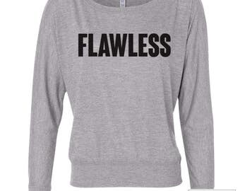 Flawless Shirt / Popular Flowy Long Sleeve Tee / Tumblr Popular / 093