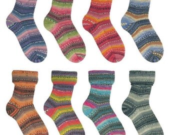 Opal Sock Yarn Fresh & Juicy full set 75% wool 25 nylon 100 grams 462 yards 3 day deals ! this weekend only 100 dollars