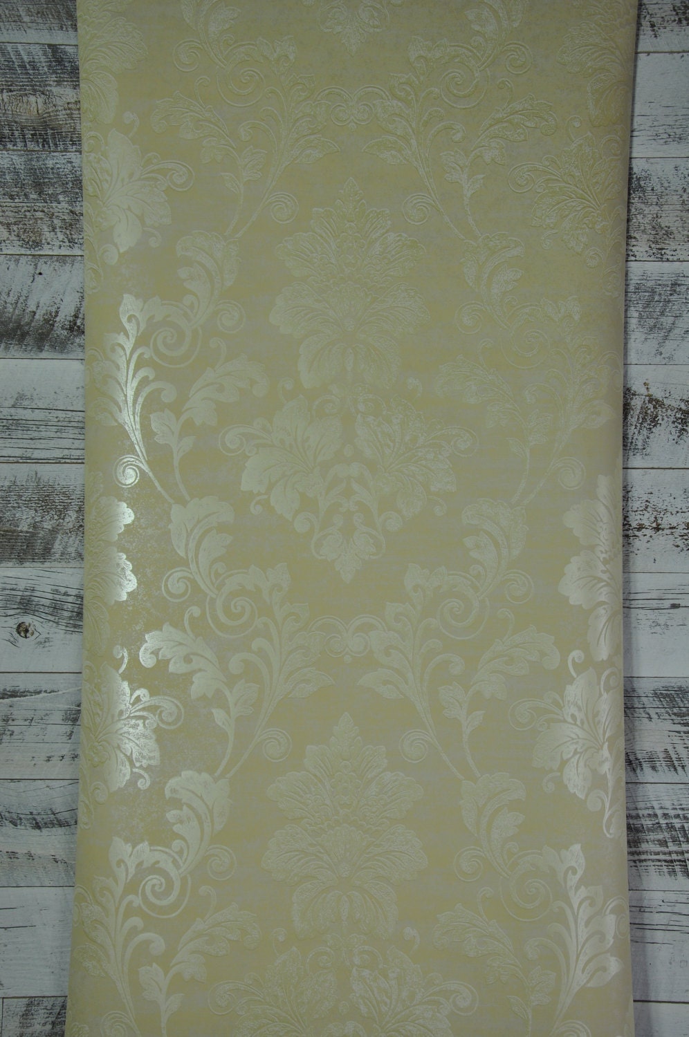 Elegant Cream And Gold Damask Wallpaper Ps3802 Sold By The