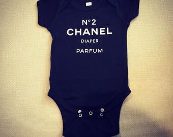 Funny Chanel inspired infant bodysuit