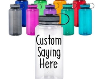 Custom Water Bottle // Custom Bottle // Personalized Bottle // Gym Bottle // Custom Sports Bottle // 34oz Bottle // Unique Gifts under 20