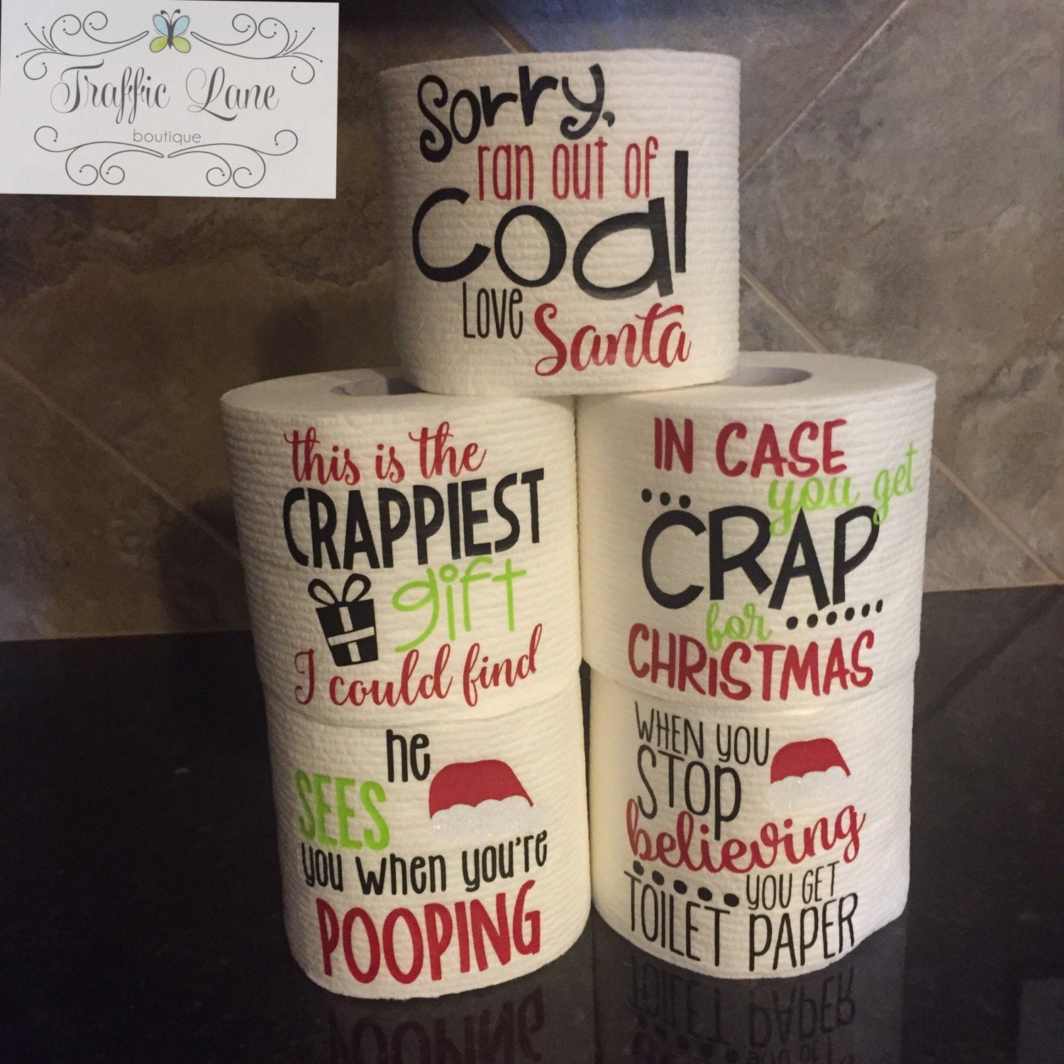 Gag Gift Toilet Paper Christmas Toilet Paper Gag Gift for