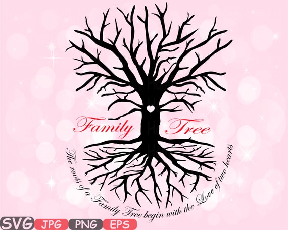 Family Tree SVG Word Art family quote clip art silhouette ...