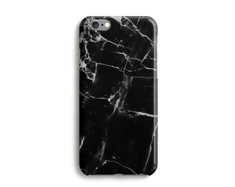 Black Marble Phone Case, iPhone 7, 6, 6s, Plus, SE, 5, 5s, 5c, unique marble design cell phone cover, Samsung, S8, S8 Plus, Google Pixel