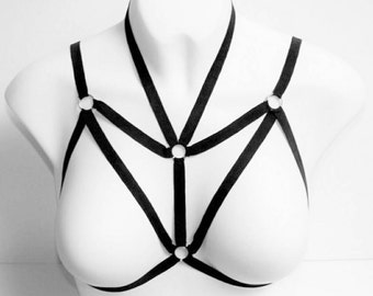 Plus Size Lingerie, Body Harness, Plus Size Harness, Fashion Harness, Black Harness, Harness Bra, Bdsm Wear, Burlesque Costume,Sexy Lingerie
