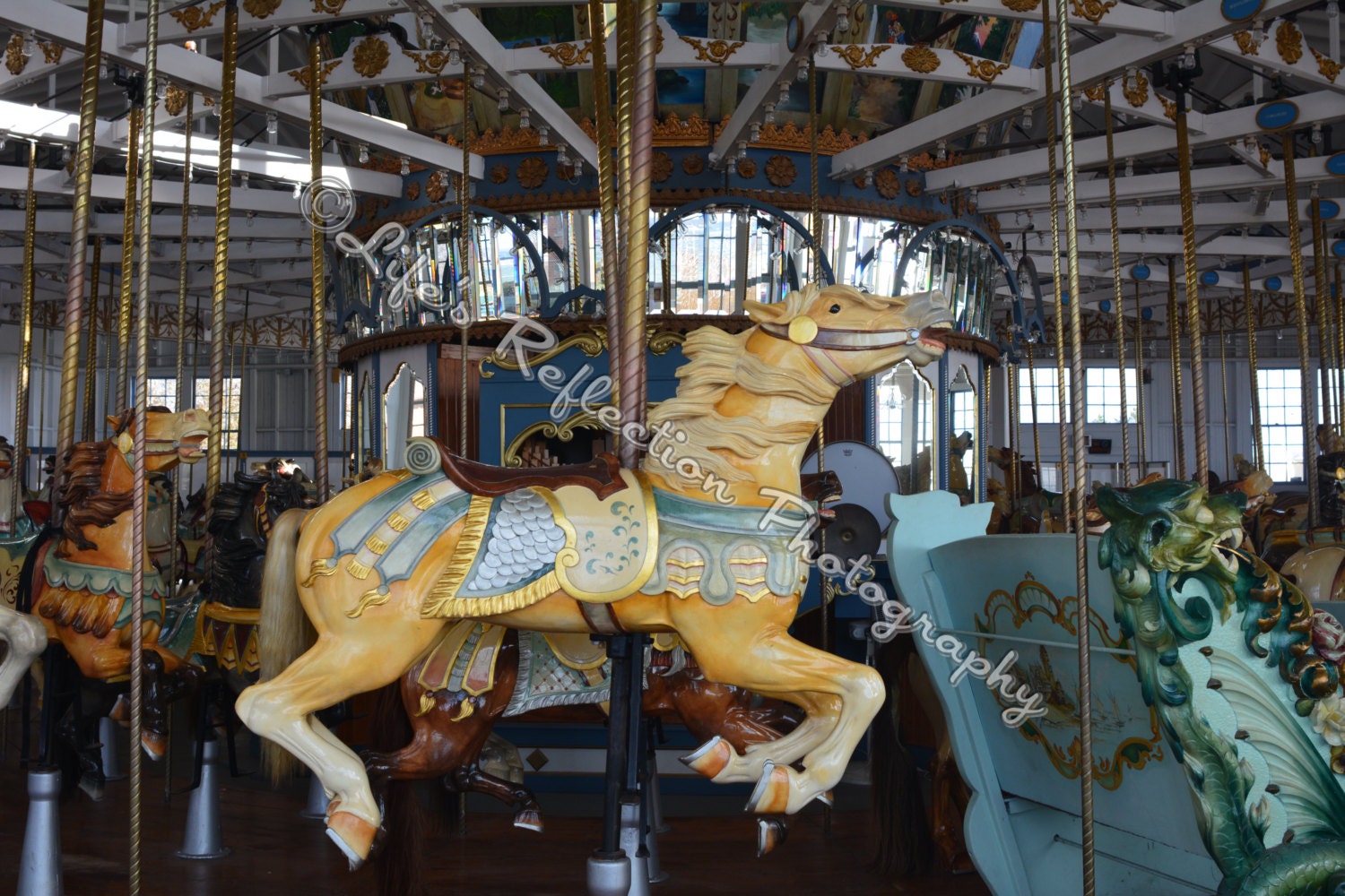 Carousel Print Wall Decor Home Decor Carousel Photography