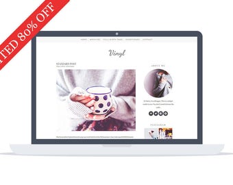 80% OFF - Vinyl - Wordpress Theme - Premade - Self Hosted - Wordpress Blog Theme - Responsive