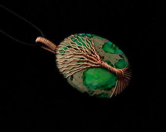 Tree of life jewelry - tree life necklace - copper wire pendant - copper pendant - wire wrapped jewelry - wire tree of life - wire tree neck
