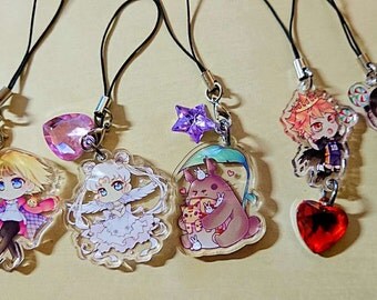 1.5 in Acrylic Clear Anime Charms