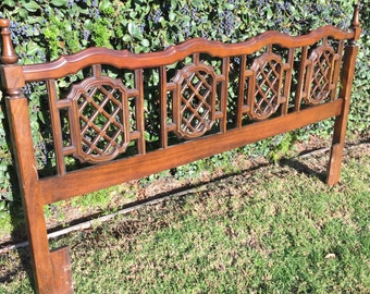 Vintage King Size Headboard, Mid Century King SIze Headboard, French Provential Headboard