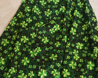 St Patty Day Dress, St Patricks Day Dress, St Patricks Day Outfit, St Patty Day Outfit, Shamrock Dress, Four Leaf Clover, Black Green Dress