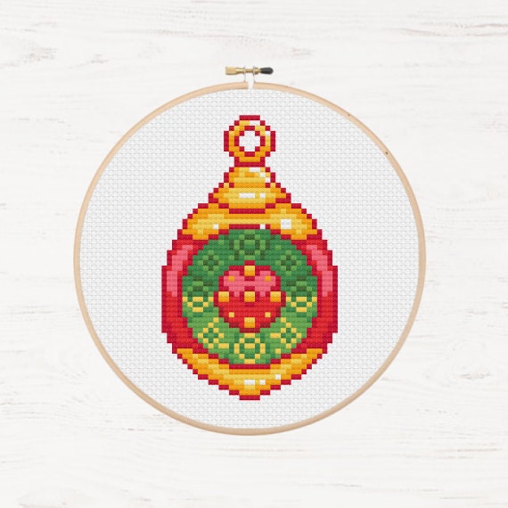 Christmas Bauble Cross Stitch Ornament Pattern by Stitchonomy