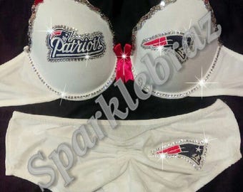 NFL bra set-New England Patriots lingerie-Patriots lingerie-New England Patriots-Patriots panties-NFL lingerie-New EnglandPatriots for women