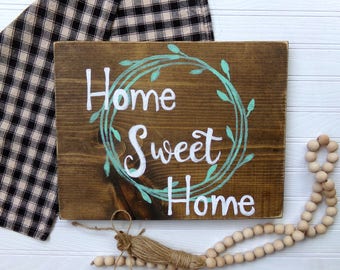 Home Sweet Home Sign, Rustic Home Decor, Home Decor, Housewarming Gift, Patio Sign, Porch Sign, Mantel Sign, Farmhouse Home Sign