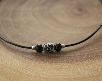 Men's Yin Yang Cord Necklace / Men's Cord Necklace