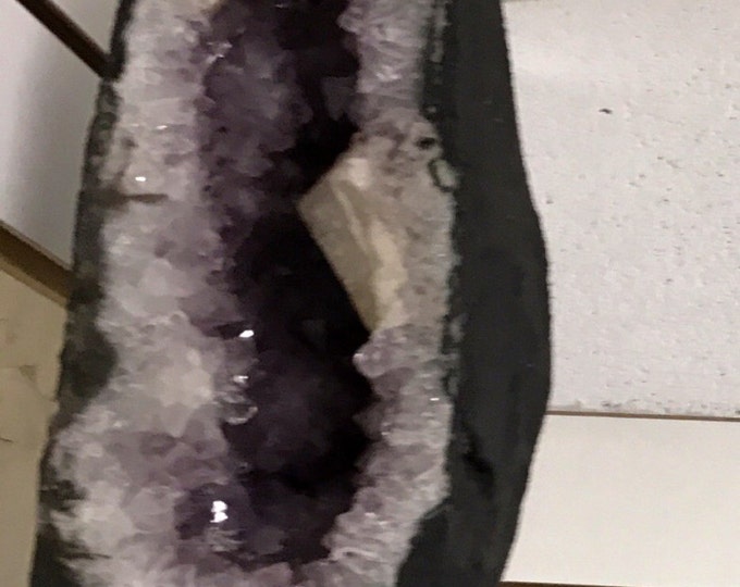 Amethyst Cathedral Geode from Brazil- 11 inches Tall- 13 LBS Fung Shui \ Home Decor \ Amethyst Cluster \ Amethyst Geode \ Amethyst Crystals